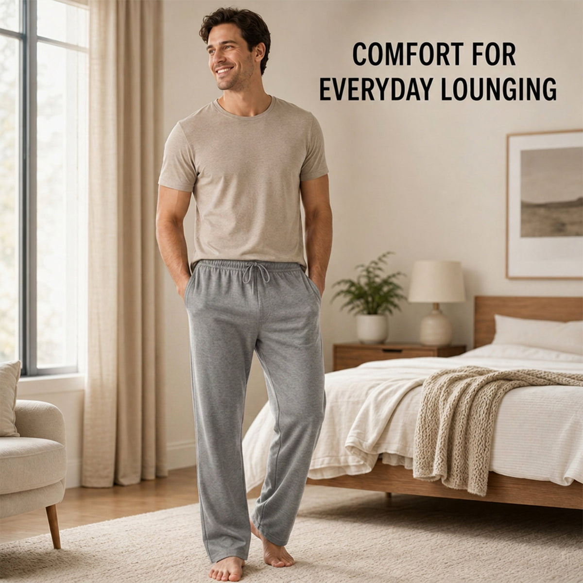 Men's Cotton Lounge Bottoms – 2 Pack