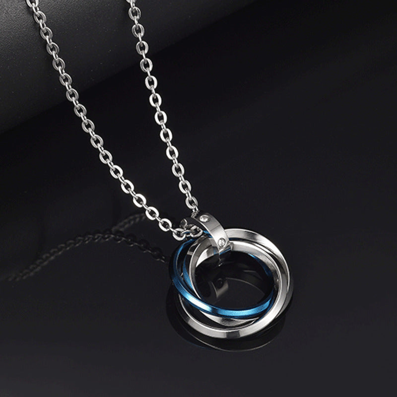 Men's Black Titanium Steel Chain Necklace – 60cm