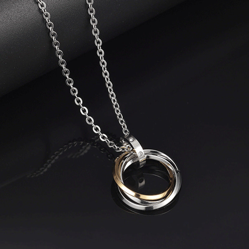 Men's Black Titanium Steel Chain Necklace – 60cm