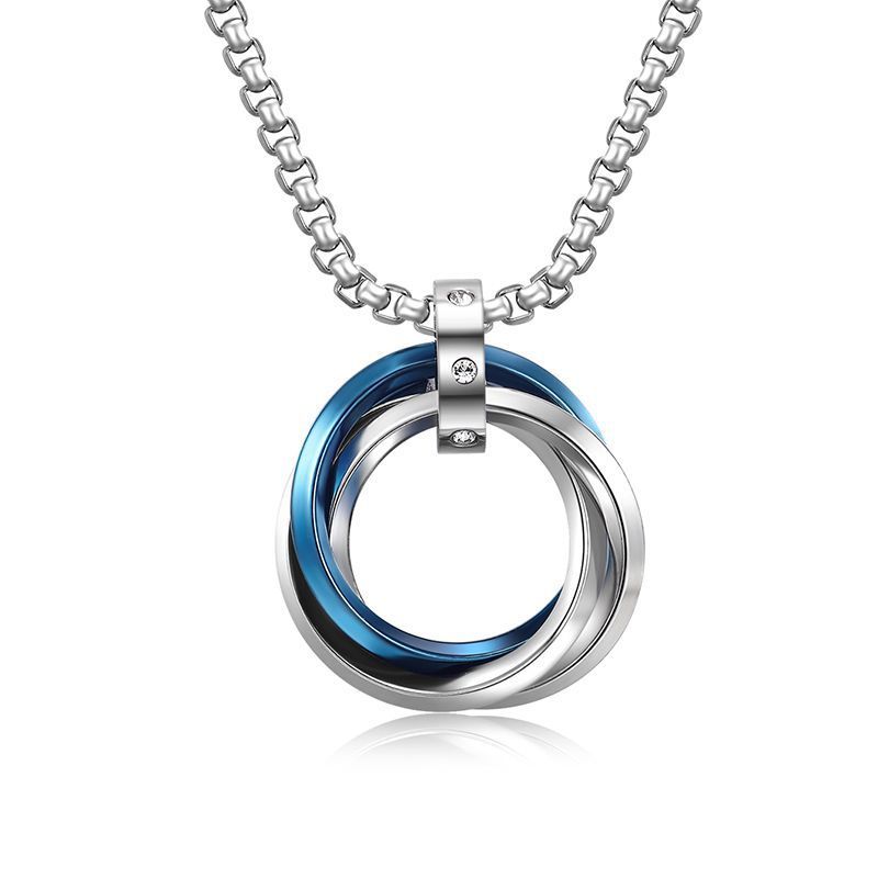 Men's Black Titanium Steel Chain Necklace – 60cm