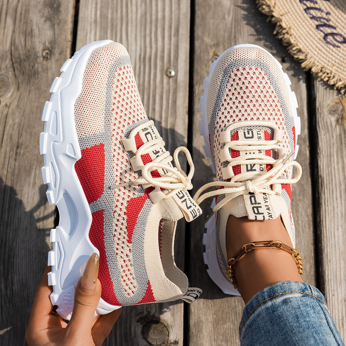 Women's Flyknit Breathable Running Trainers