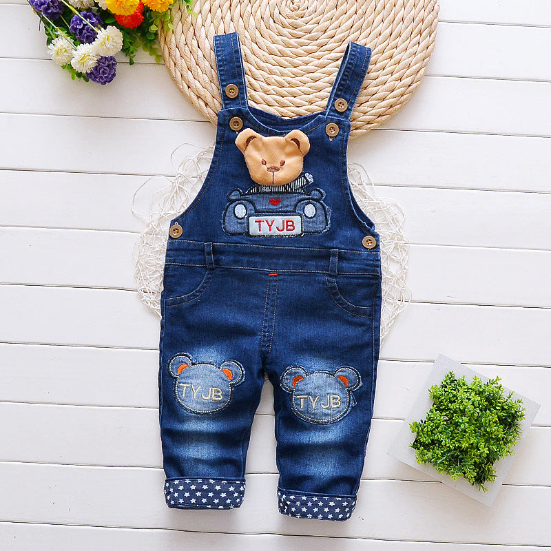Children's Cotton Denim Overalls