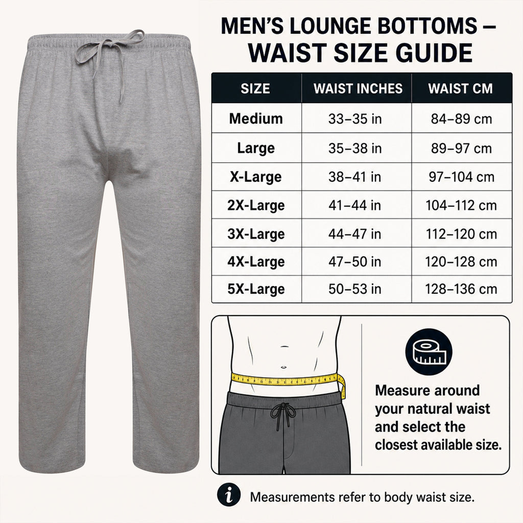Men's Cotton Lounge Bottoms – 2 Pack