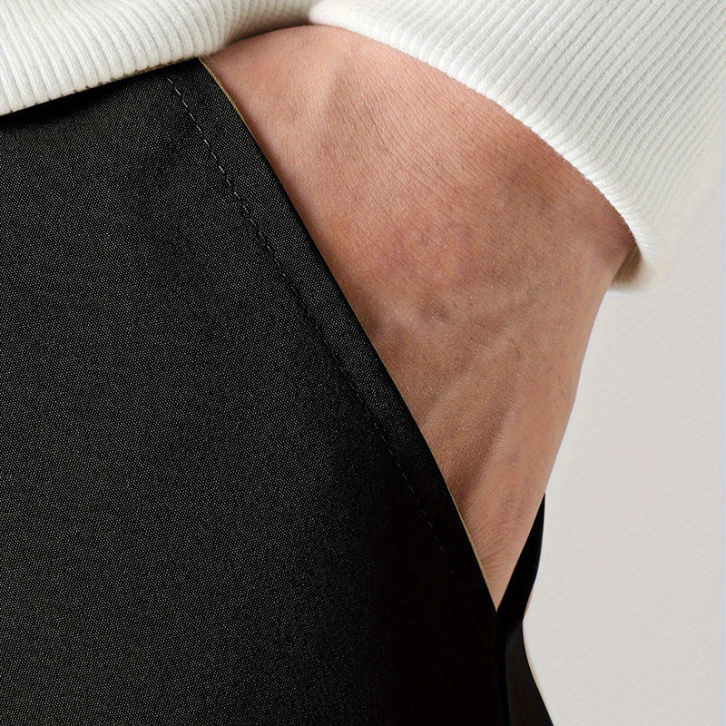 Cuffed Straight-Leg Cargo Trousers