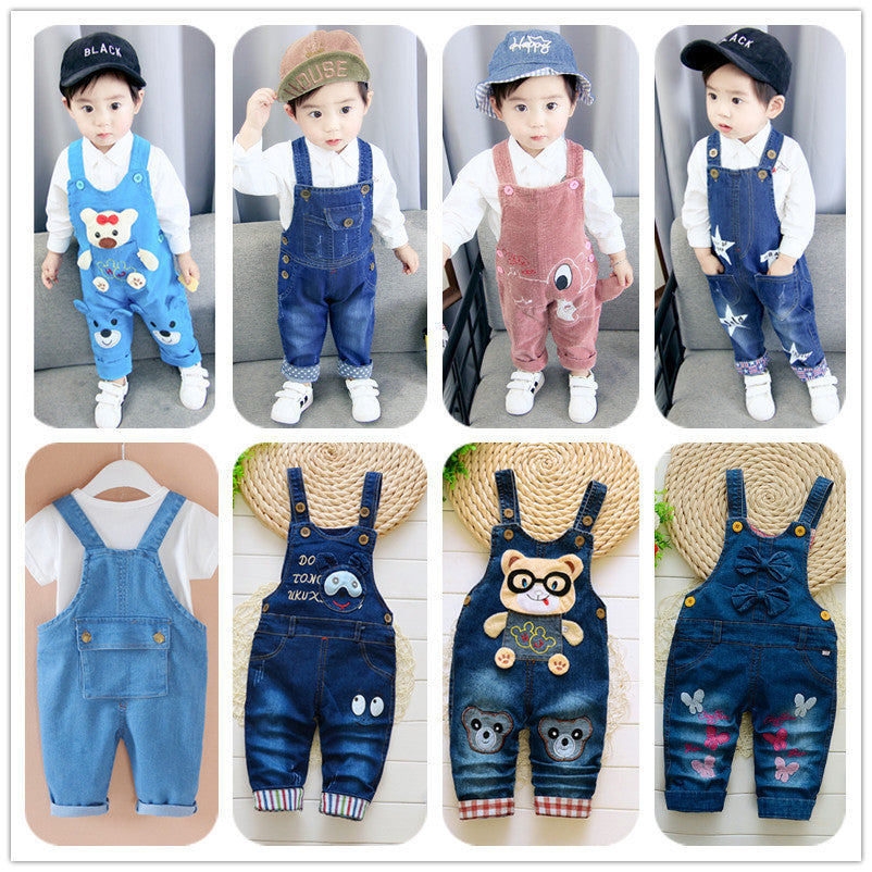 Children's Cotton Denim Overalls