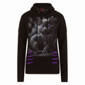Cattitude Ripped Hoodie – Purple & Black