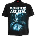 MONSTERS ARE REAL - Front Print T-Shirt Black