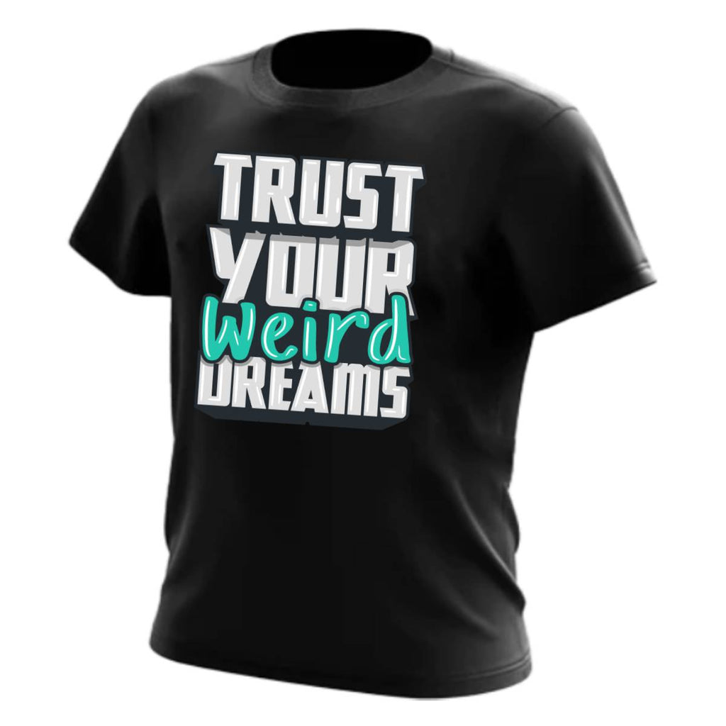 Trust Your Weird Dreams Oversized Black T-Shirt