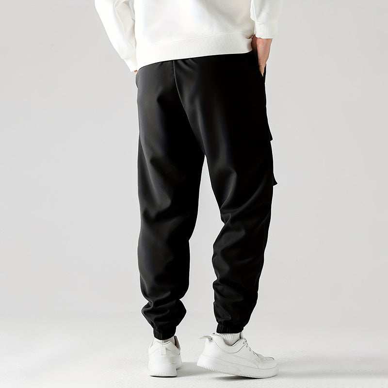 Cuffed Straight-Leg Cargo Trousers