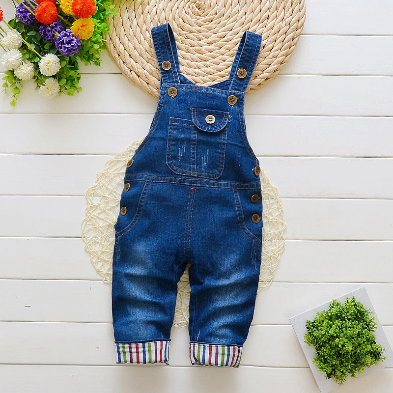 Children's Cotton Denim Overalls