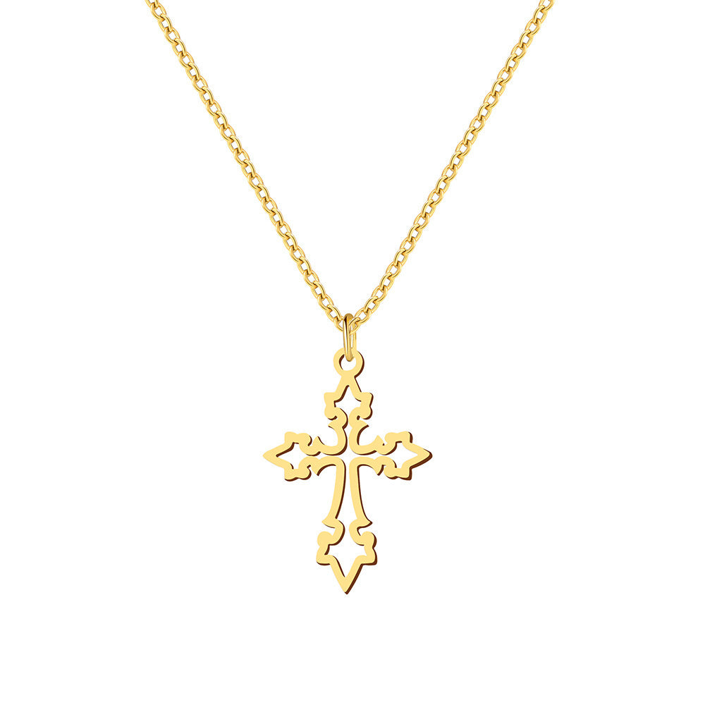 Gothic Hollow Cross Necklace