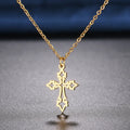 Gothic Hollow Cross Necklace