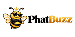 PhatBuzz crowned bee and wordmark